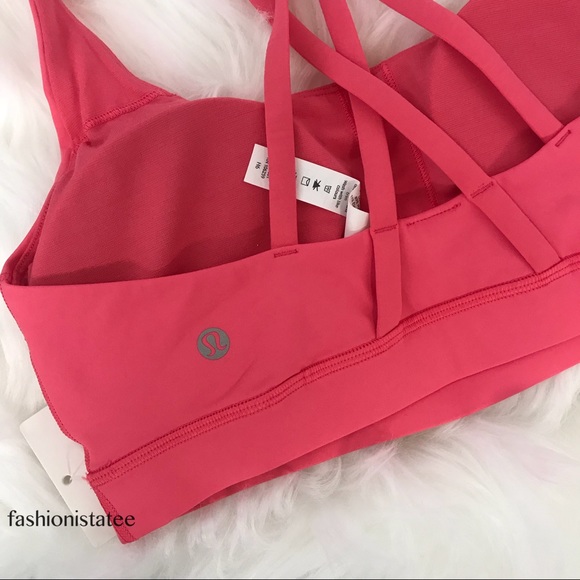 NWT lululemon energy bra glossy pink with pads - Picture 5 of 7